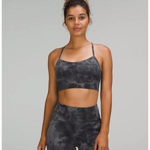Lululemon Flow Y Bra size 6 Diamond Dye Pitch Grey